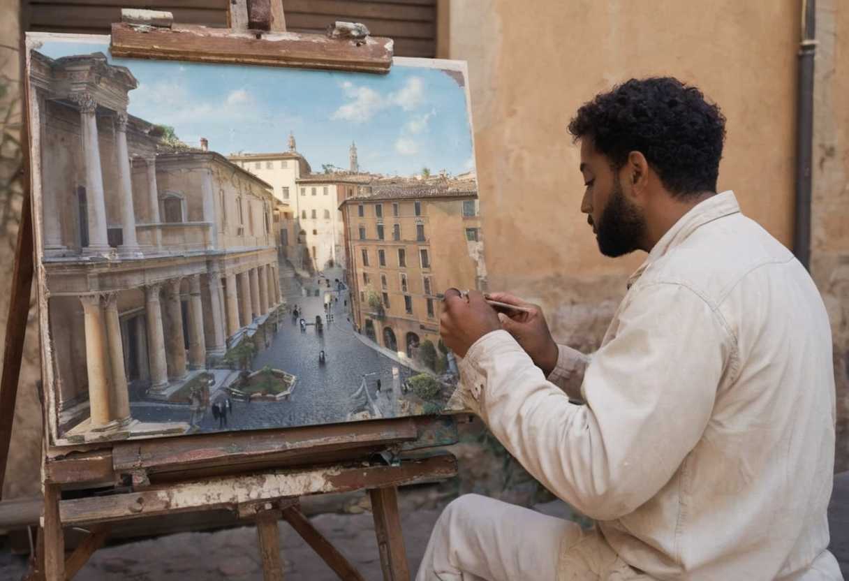 Saroni Davis, peintre de fresques à Rome